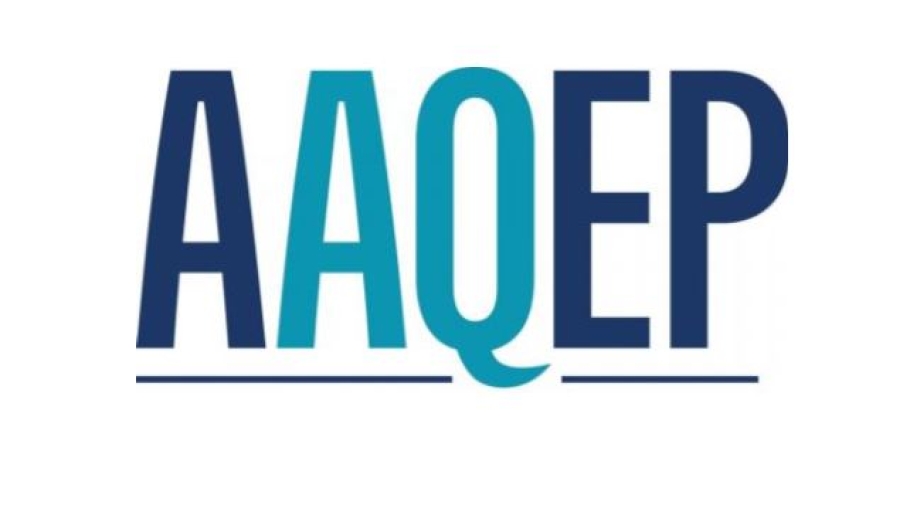 AAQEP logo in blue and teal