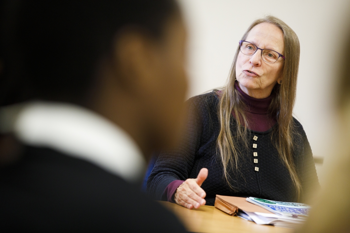 Public Health Professor Martha Livington lectures