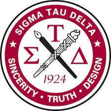 Red and black seal of Sigma Tau Delta