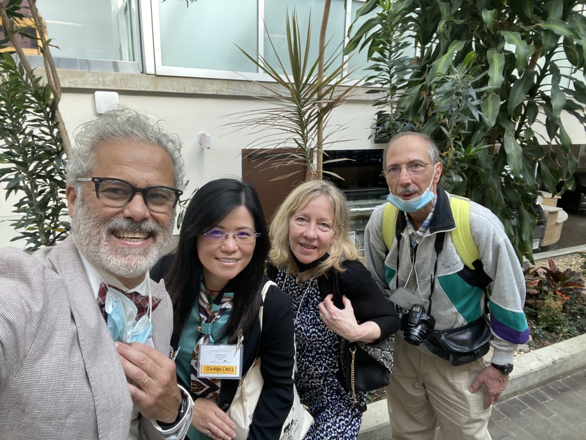 Professor Fernando Nieto, Biological Sciences, organized the conference at SUNY Old Westbury pictured with judges from MACUB for the poster presentations.