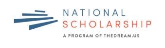 Blue and Red logo for TheDream.US National Scholarship program 