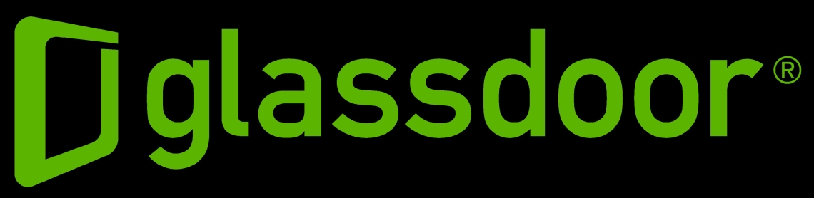 green glassdoor logo on black background