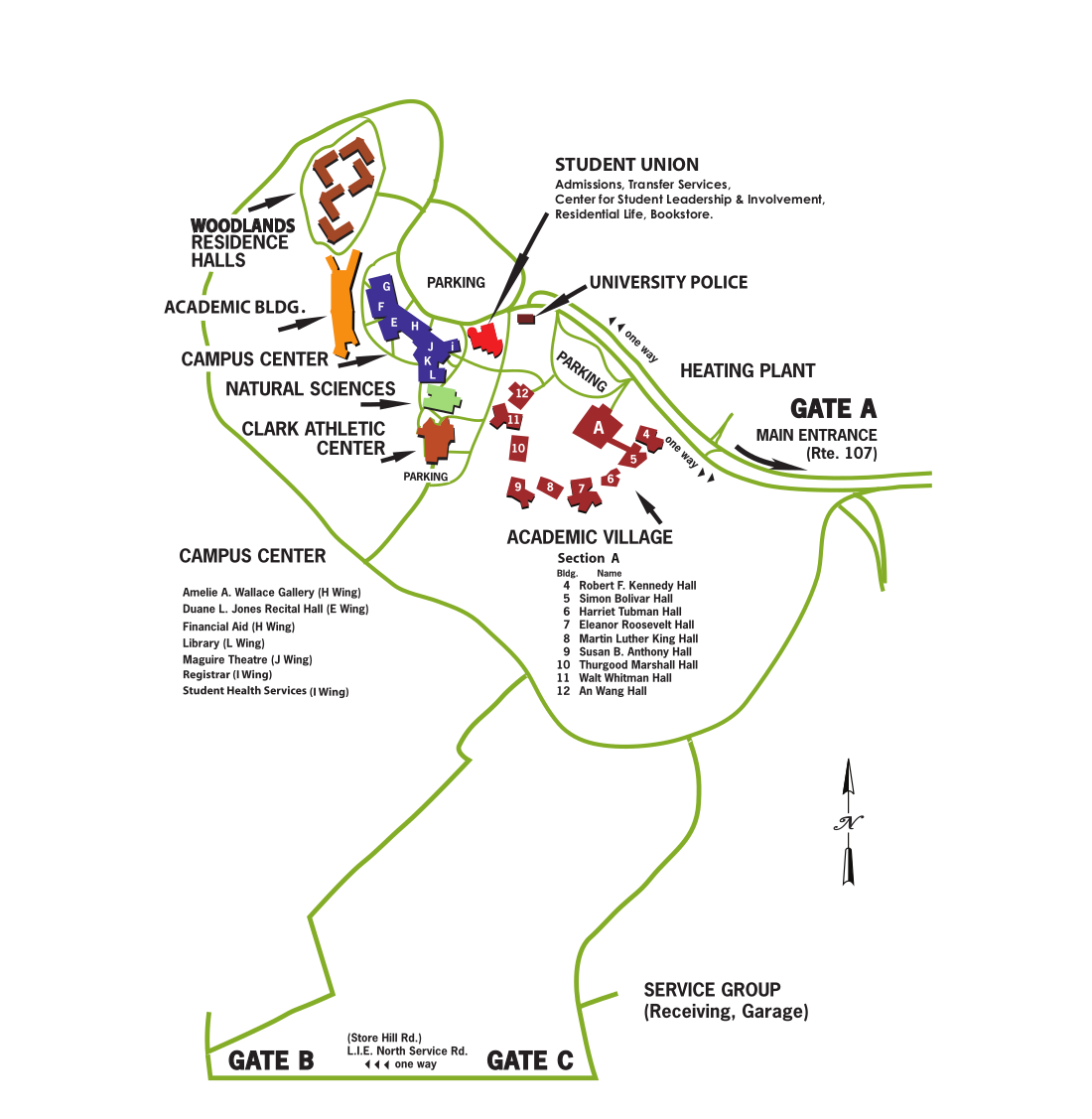 SUNY Old Westbury campus map