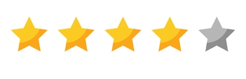 Four gold stars and one gray star