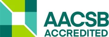 AACSB logo in shades of green