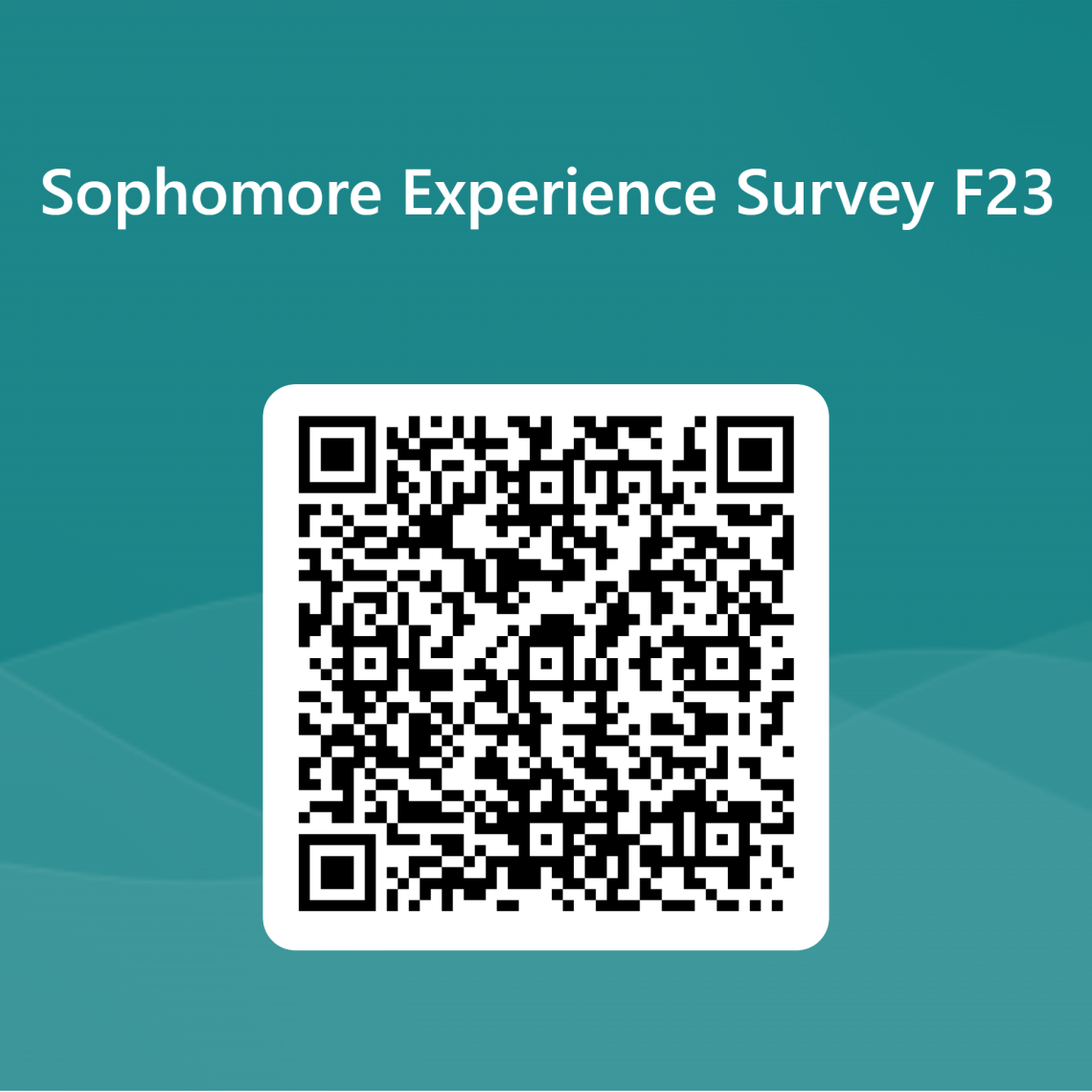 QR code for Sophomore Experience survey