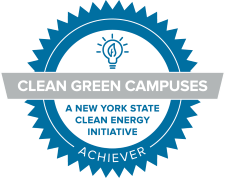 blue and gray green clean campus logo