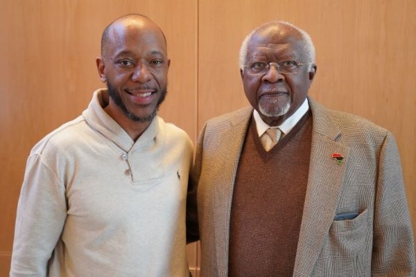 Professor Jermaine Archer with Dr. Julius Garvey