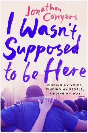 Book cover with handwritten text reading I Wasn't Supposed to be Here