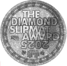 Silver circular award that reads The Diamond Slipmat Award 2025