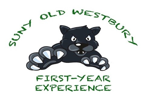 Cartoon of Panther cub with name of First Year office surrounding it
