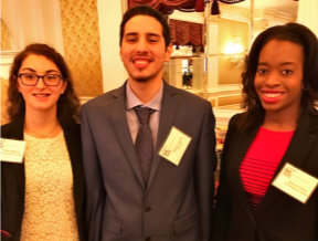 Students Kallipozis, Argueta and Knibbs at the conference