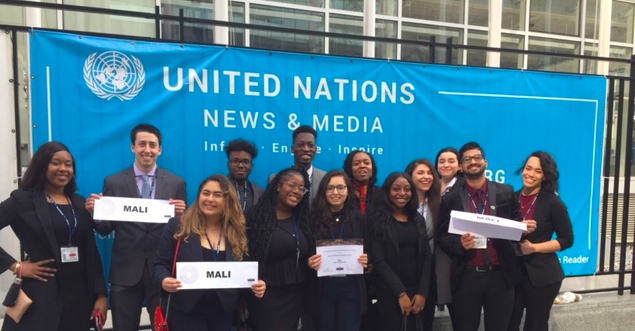 The 2019 SUNY Old Westbury National Model U.N. team.