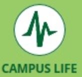 Green and black campus life logo from ConnectOW