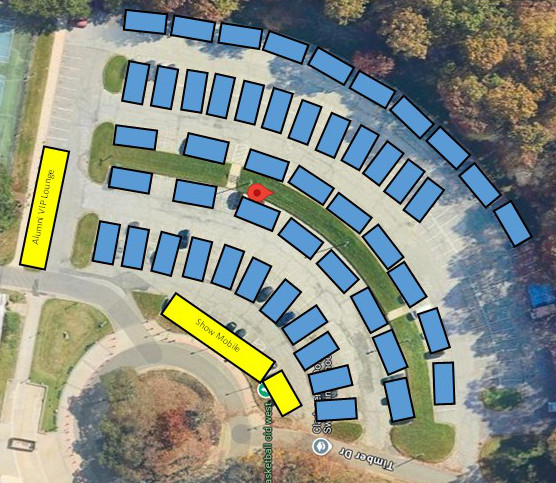 Tailgate parking lot grid for panther pride homecoming