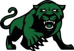 Illustrated Green Panther swiping its paw forward