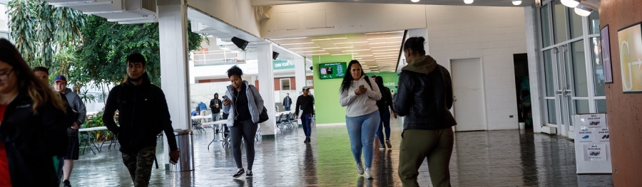 Campus Center Atrium between classes