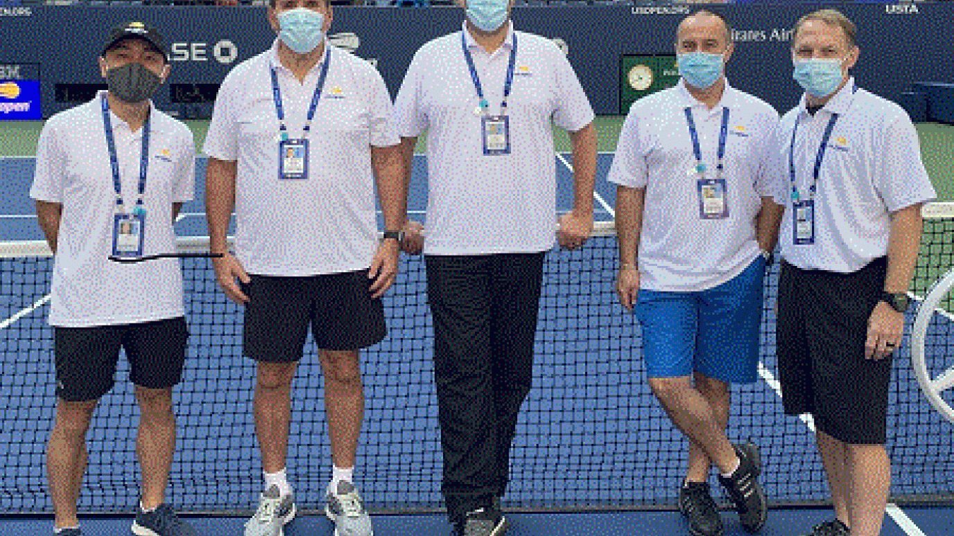 Five members of the US Open Athletic Training Team