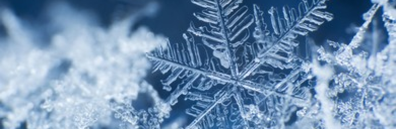 snowflake on blue background