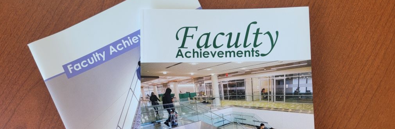 Copies of printed brochures titled "Faculty Achievements"