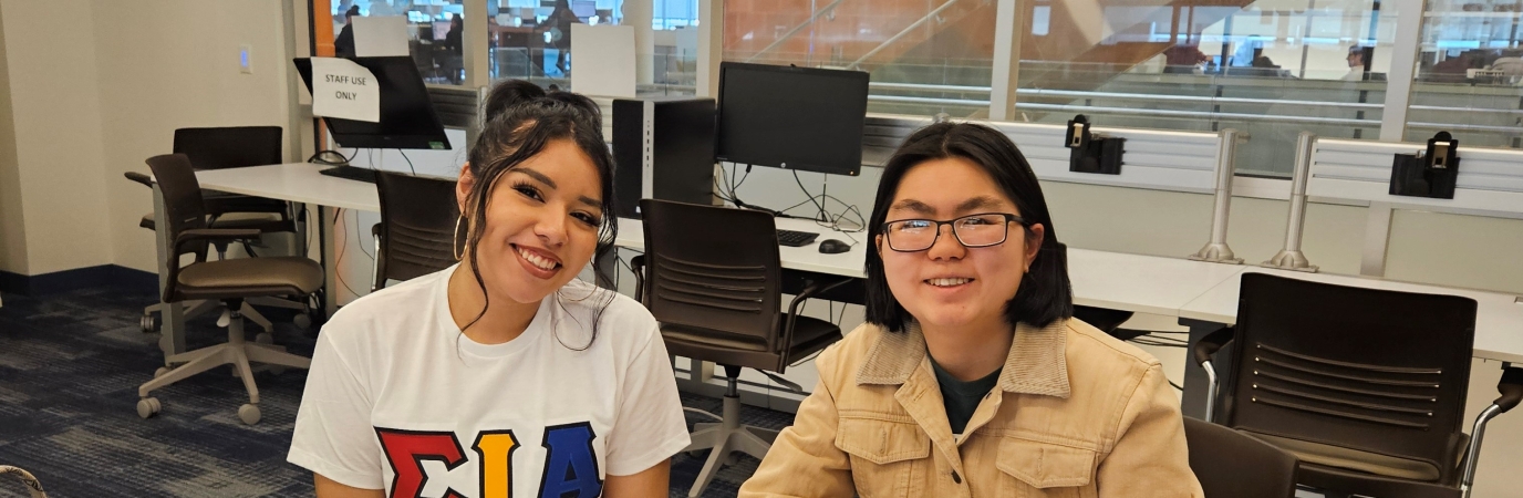 Kim and Michelle in the Writing Center