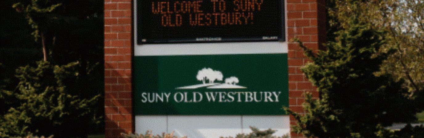 Photo of Digital Sign at Main Campus Entrance