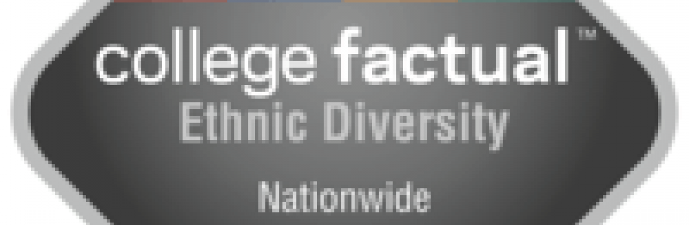 Dashboard that reads College Factual Ethnic Diversity Top 5%