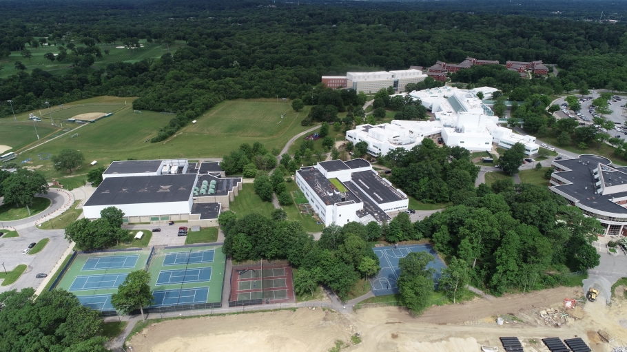 Aerial view of campus