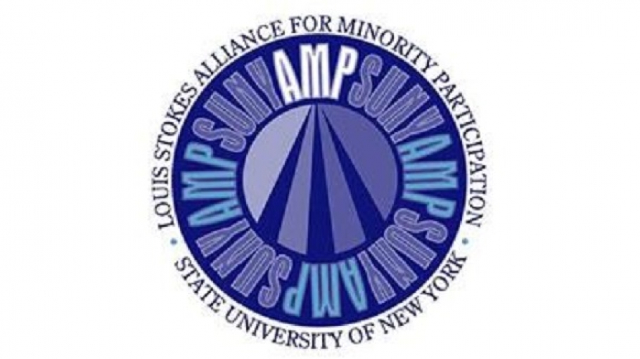 Purple logo seal-shaped of SUNY LSAMP Collaborative