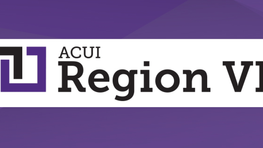 Purple and White Banner/logo that reads ACUI Region VII