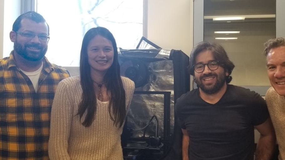 From left to right: Dr. Lorenz S. Neuwirth, Dr. Kinning Poon, Dr. Andre Maia Chagas from the University of Sussex, Brighton, United Kingdom and TReNDinAfrica, and Dr. Turhan Canli, Professor of Integrative Neuroscience at Stonybrook University.