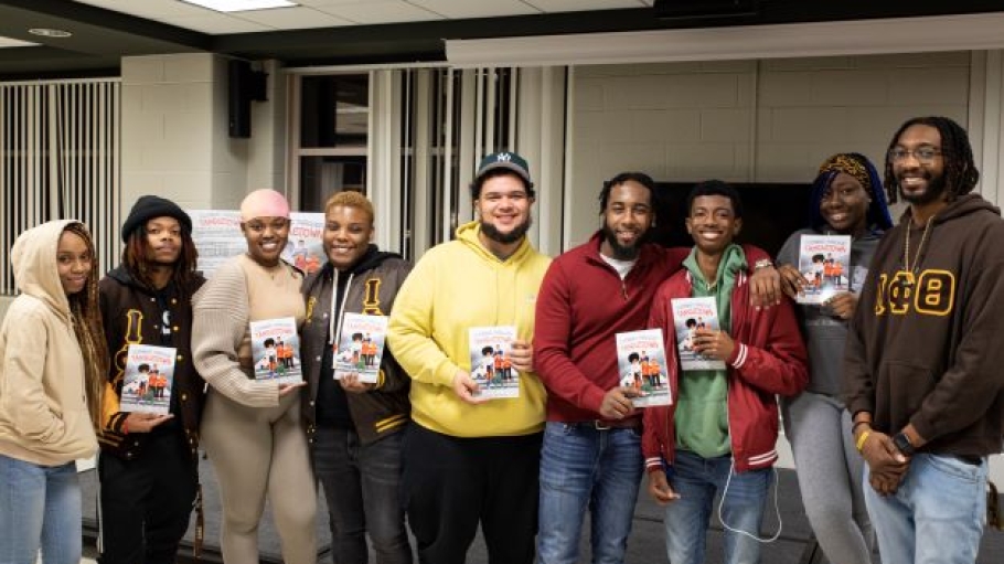 Class of 2017 graduate Ron Philippe With students who attended the BHM event “Using Your Story to Tell Your Story.” 