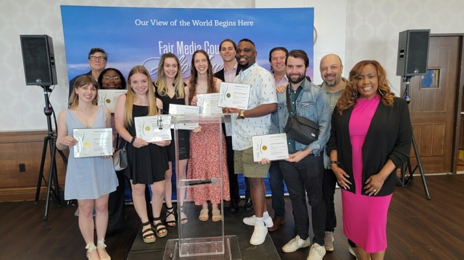 SUNY Old Westbury Students at the 2023 Folio Awards with faculty and staff