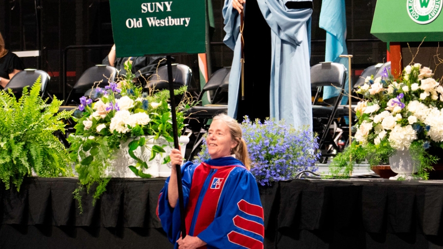 Dr. Barbara Hillery, Associate Provost in the Office of Academic Affairs, at the 2023 Commencement ceremony 