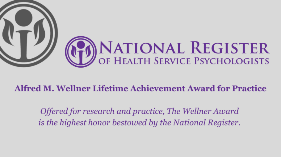 National Register logo and Wellner Awards in purple text on a gray background