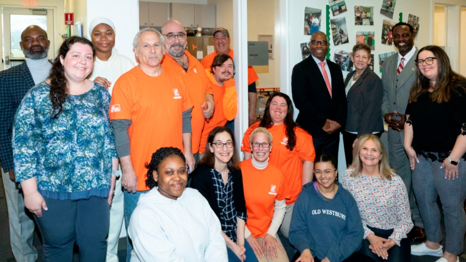 Photo of Home Depot Team with SUNY Old Westbury students and staff