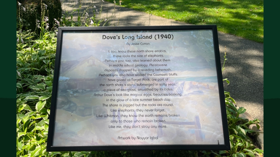Photo of Professor Jess Curran's Poem on the Poetry Path