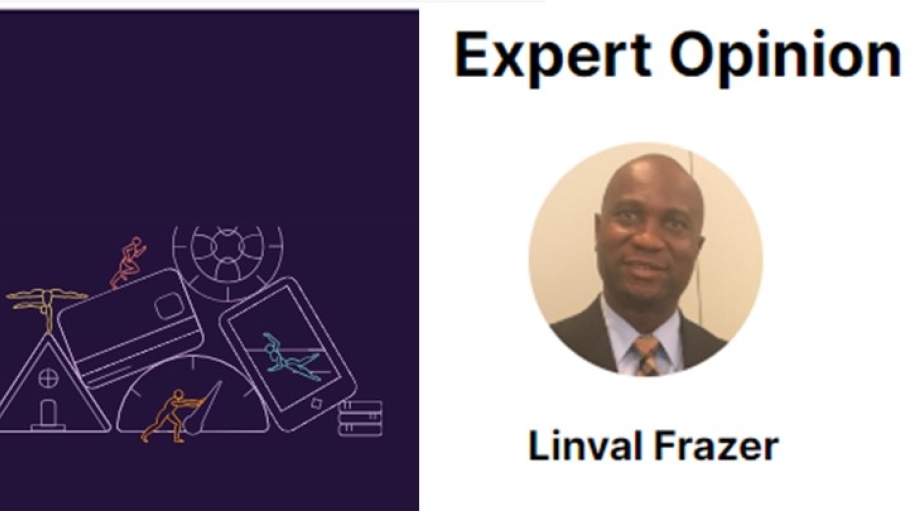 Wallethub logo and photo of african-american man against purple background