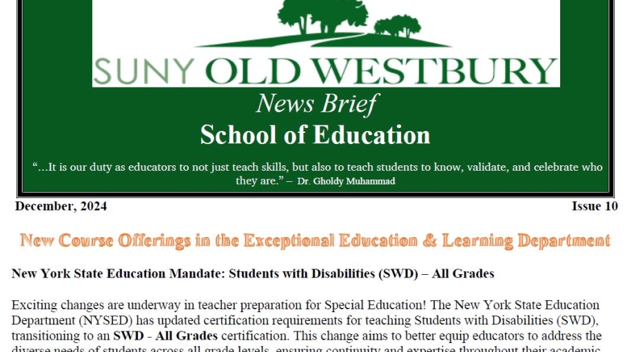 Fall 2024 SOE Newsletter