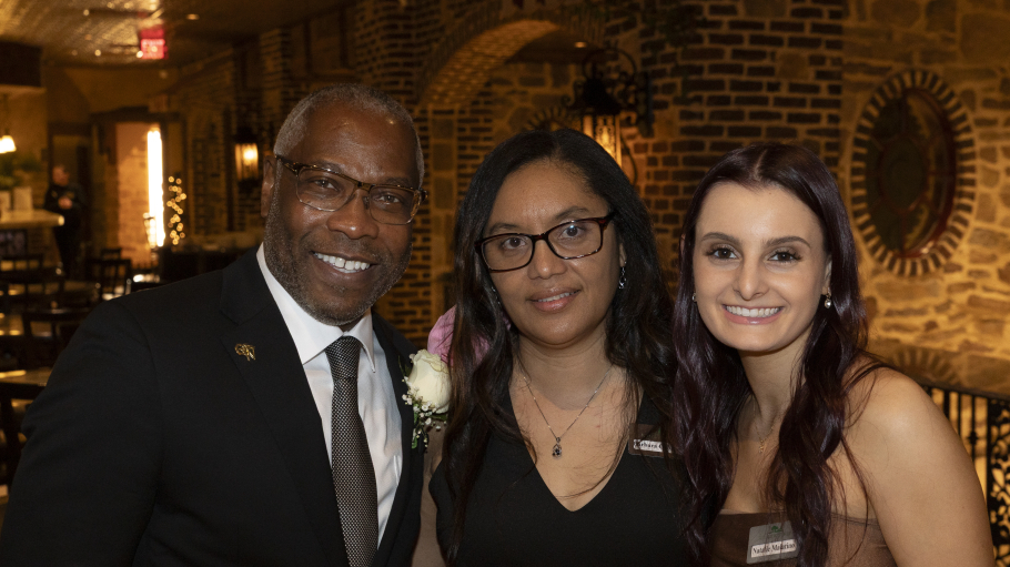 Dr. Sams with Two Students