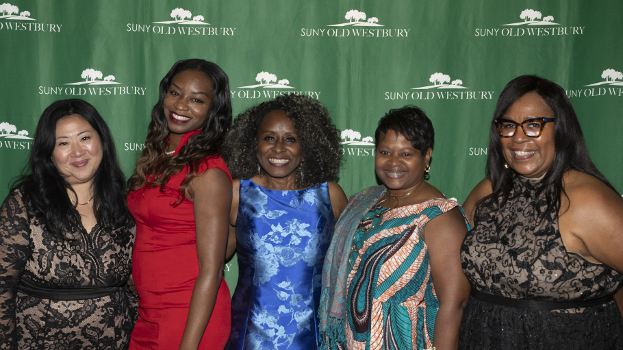 Board Chair and friends at Gala