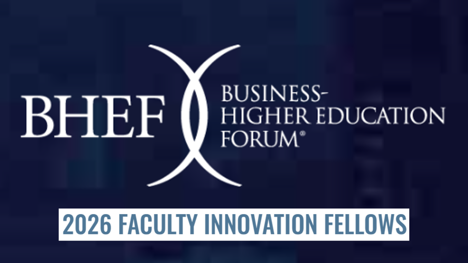 Text reading BHEF 2026 Innovation Fellows against a dark blue background