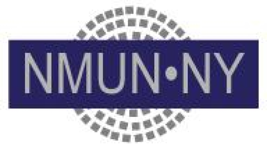 National Model UN Logo in purple with circle of grey dots