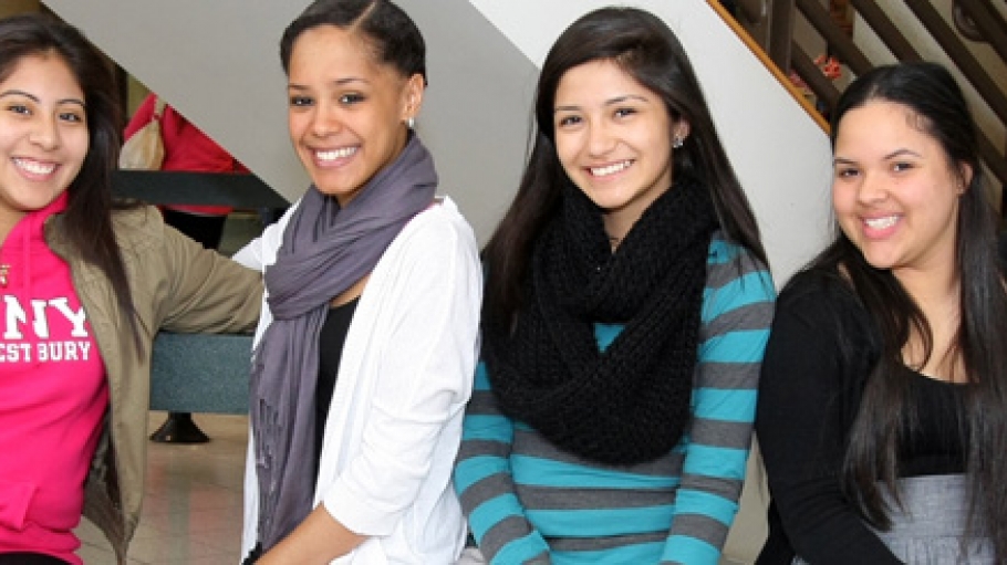 Six students smiling