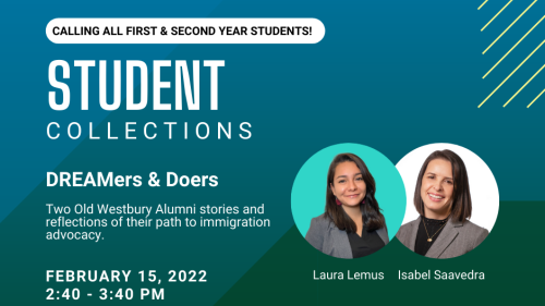 poster for Student Collections Series for First and Second Year students- DREAMers & Doers