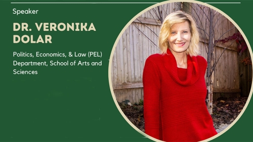 Dr. Veronika Dolar from the Politics, E comics & Law Department