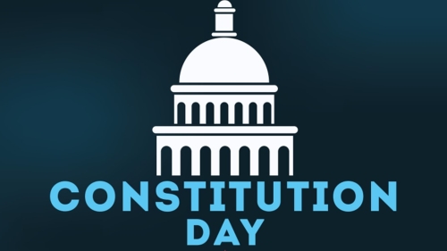 Illustration of U.S. Capital in white against a dark blue background