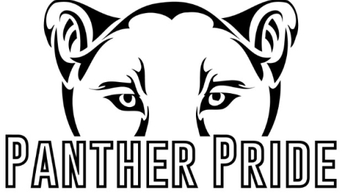 Panther face with Homecoming 2023 superimposed over it