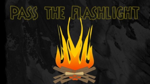 Campfire illustration against a black background