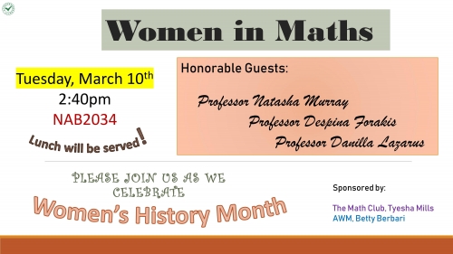 Women In Maths Event Flyer